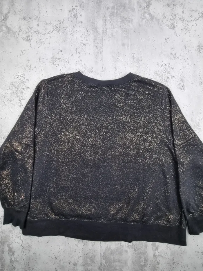 Pull Nike noir à paillettes dorées – Taille 3X Femme (équivaut à xxl/xxxl – mesures en photos) - photo numéro 4
