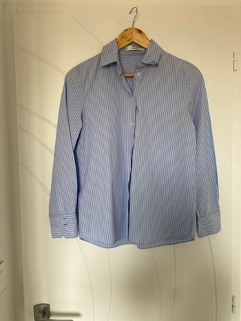 Chemise rayée blanche et bleu 