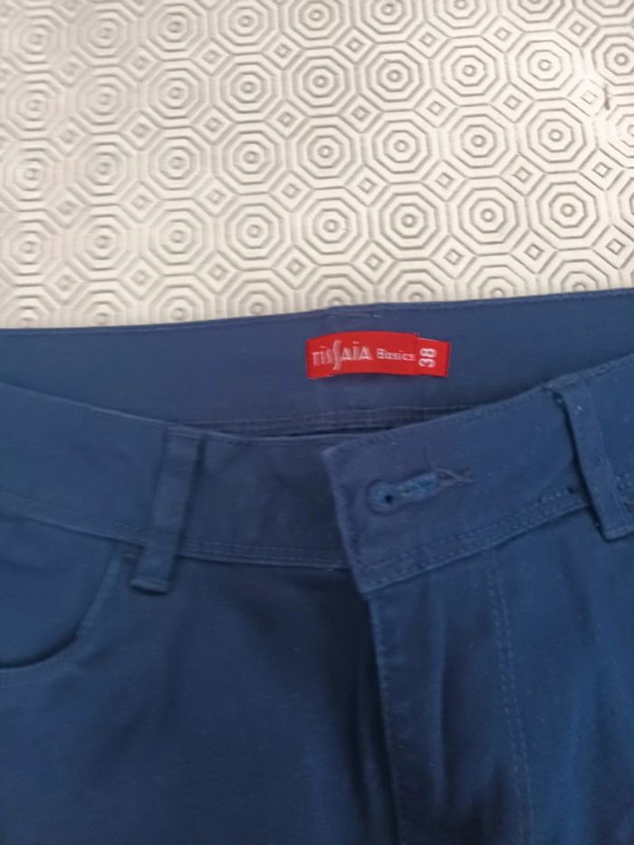 Bermuda Tissaia T 38 bleu - photo numéro 3