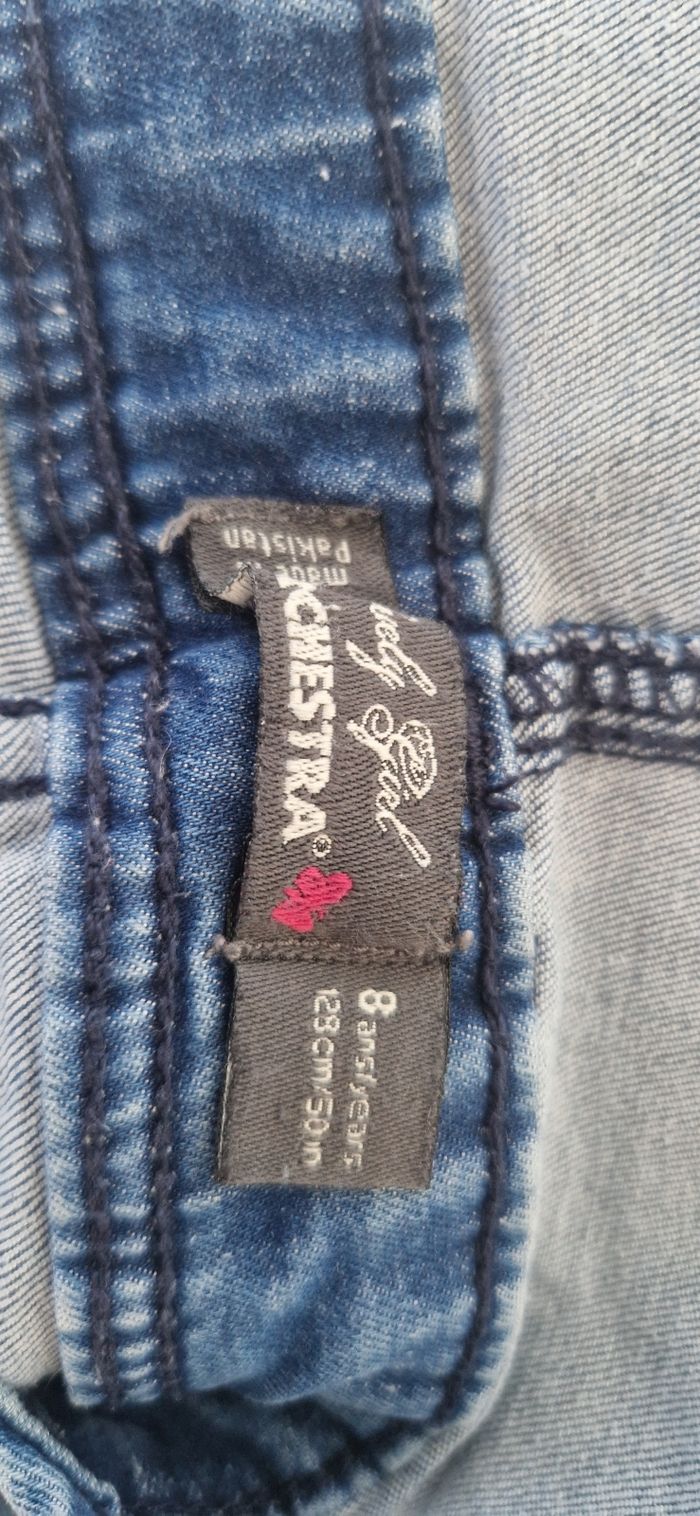 Salopette short en jeans orchestra Taille 8ans - photo numéro 2