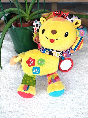 Peluche 🦁 d'activités Timothée mon lion sonore