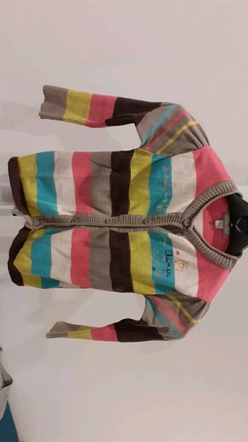 Gilet rayé  multicolore