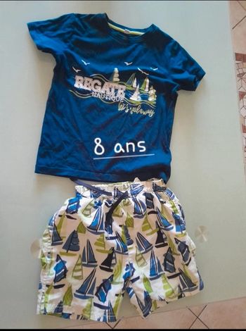Tee shirt + short de bain 8a