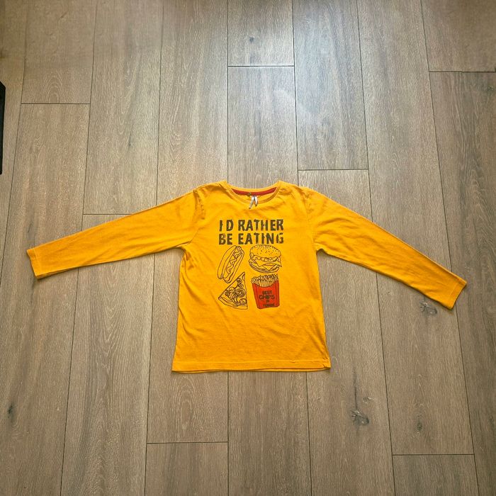 Maillot manche longue couleur moutarde. Garçon 10 ans. Marque Orchestra