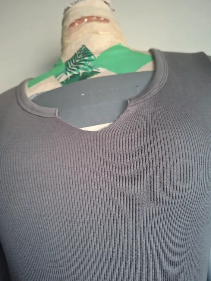 Robe longue côtelée gris Brave Soul, taille XS, neuve - photo numéro 3
