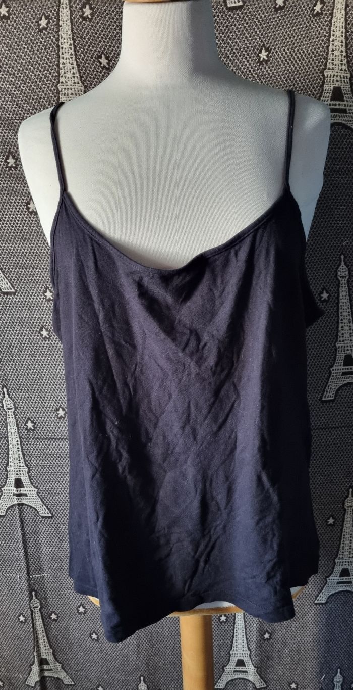Débardeur noir à bretelles taille XL