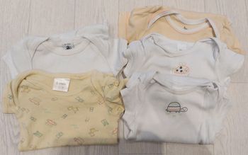 Lot 5 bodie manches courtes 6m