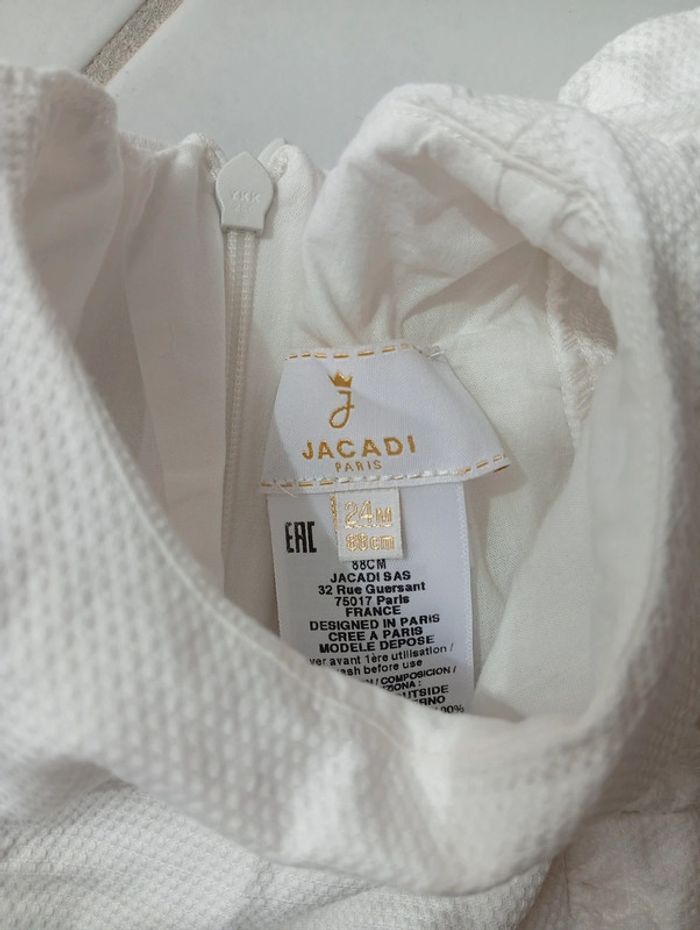 Robe blanche Jacadi taille 24mois - photo numéro 3