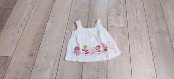 Débardeur blanc fleurs La Redoute T12M
