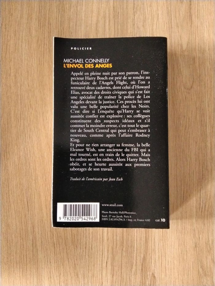 Livre de Michael Connelly - l'envol des anges - photo numéro 2