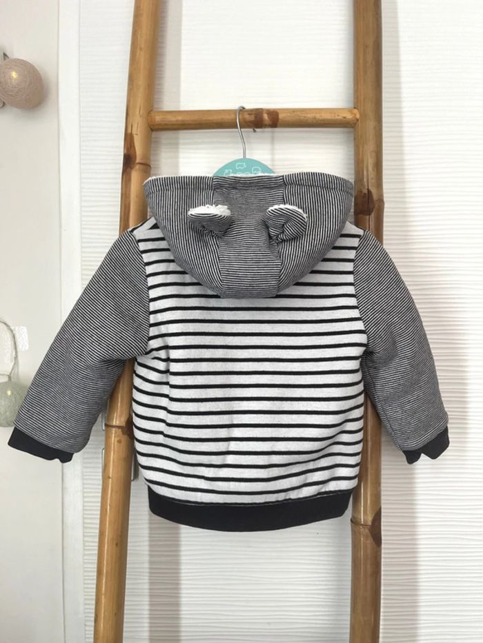 Gilet chaud zippé â capuche taille 24 mois - photo numéro 4