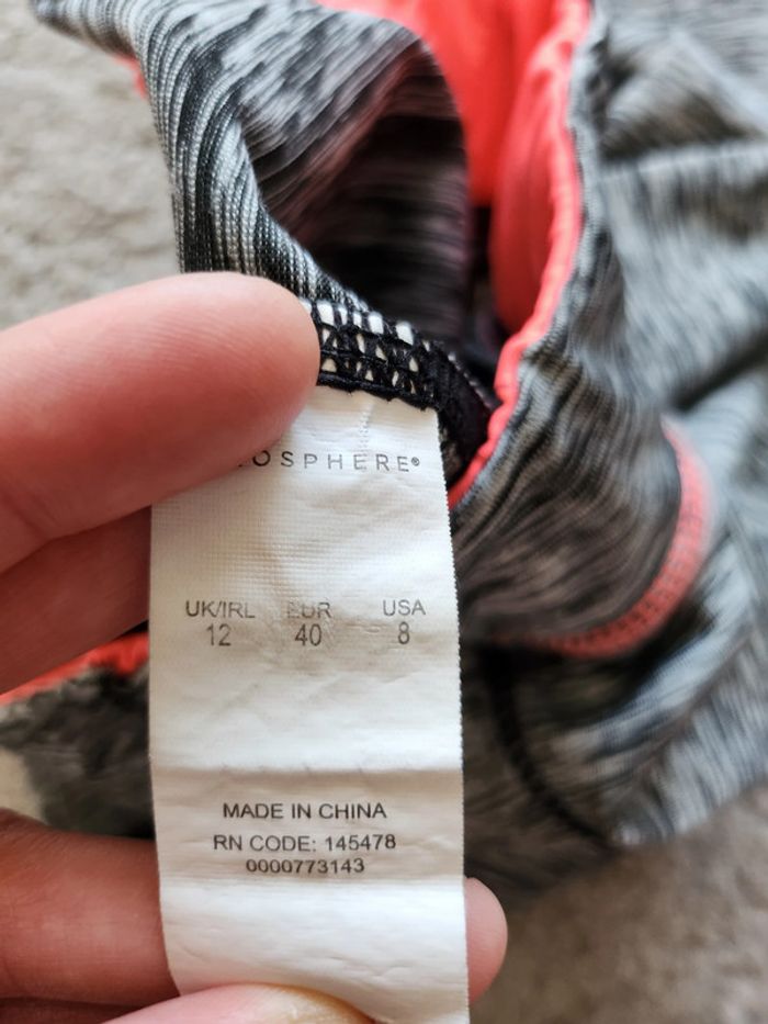 Legging de sport Gris chiné avec mesh - photo numéro 6
