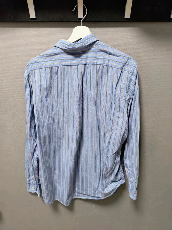 Chemise Ralph Lauren Classic Fit Rayée Bleu Vintage Y2K – Taille L - photo numéro 6