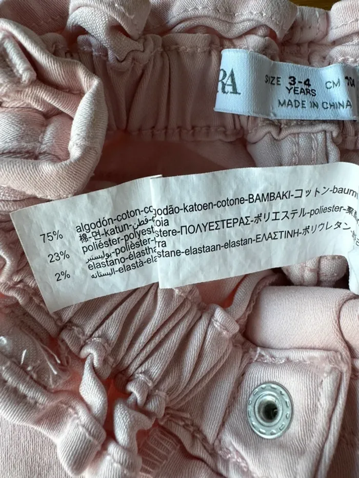 Pantalon taille haute rose pâle NEUF - Taille 4 Ans - photo numéro 5