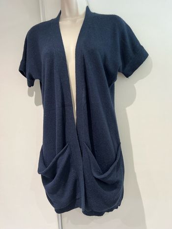 cardigan, taille S. Karl Marc John bleu. Cachemire Coton. Soie Viscose angora.