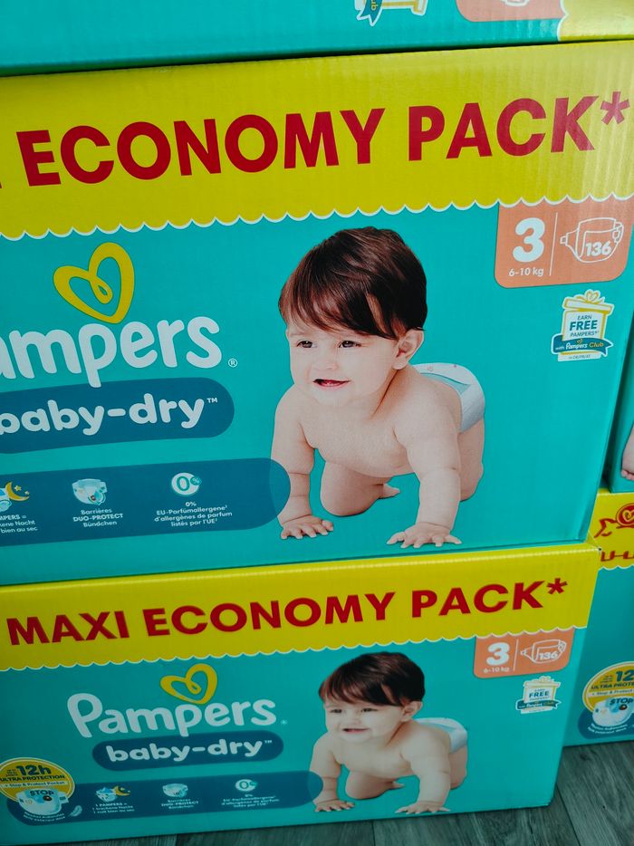 2 carton couche pampers taille03 - photo numéro 5