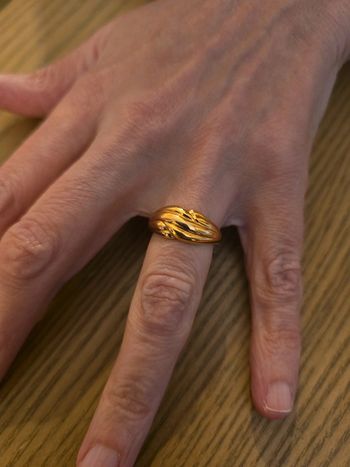 Bague taille plaque or 54