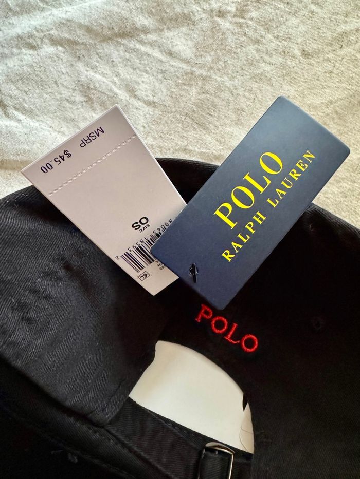 Casquette Ralph Lauren noire logo rouge - photo numéro 4