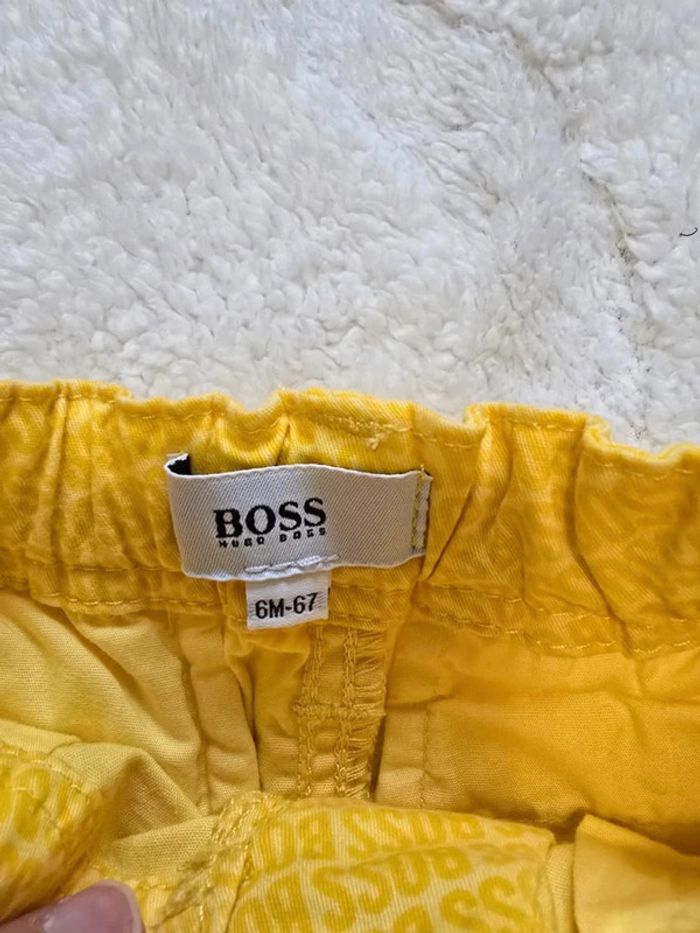 Short Hugo Boss jaune 6 mois - photo numéro 3
