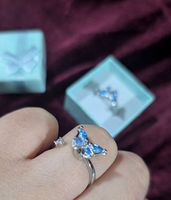 Bague papillon 🦋 blue anti stresse 