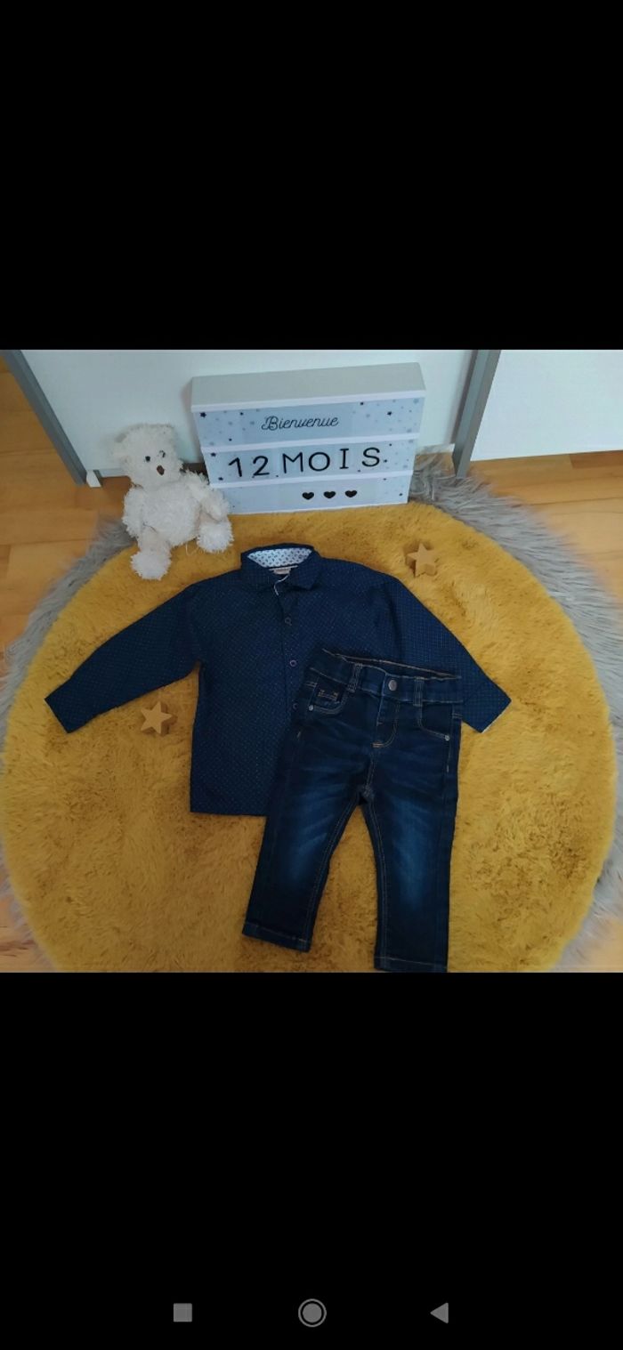 Ensemble chemise jean