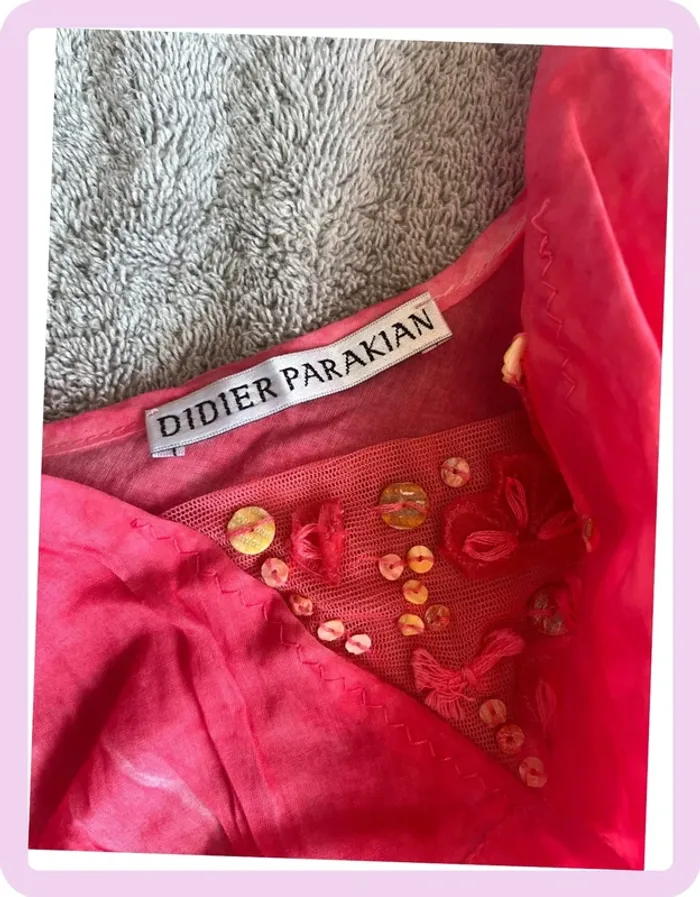 🌸 Débardeur rose Didier Parakian – Taille 42 – Détails boutons & coton doux 🌸 - photo numéro 3