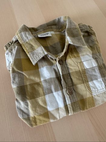Chemise à carreaux manches longues - taille 24 mois