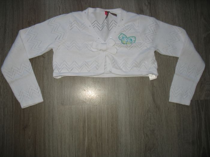 GILET COURT BLANC FILLE "ORCHESTRA" - 6 ANS - n°01 - photo numéro 2
