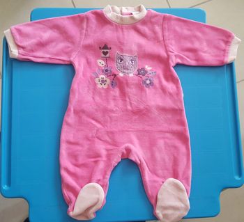 Pyjama rose hibou 3 mois