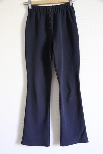 Vintage C&A pantalon bleu marine stretch évasé