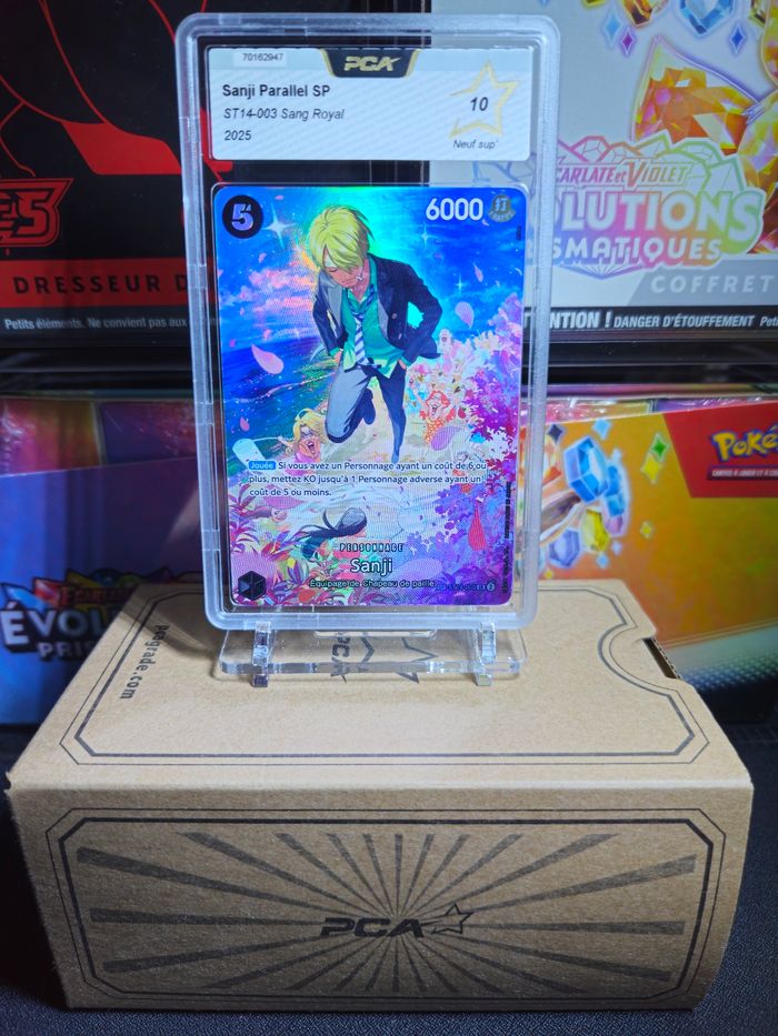 🔥 Sanji Parallel SP – Carte One Piece Gradée PCA 10 🔥