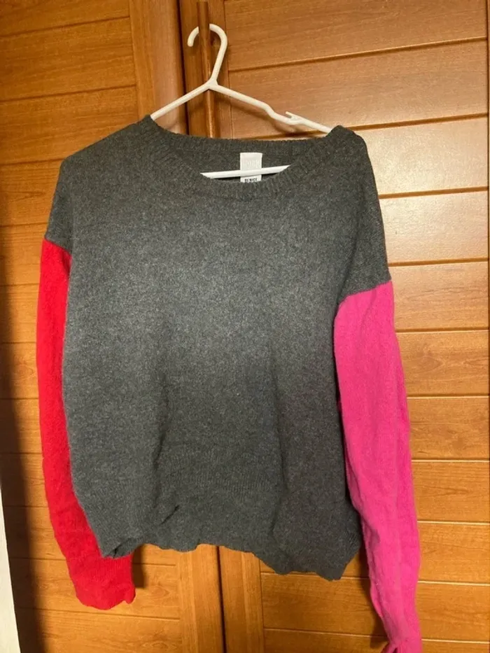 Pull femme L work hard & be nice to propre vintage