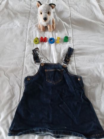 Robe salopette jean - Petit Bateau - 6 mois