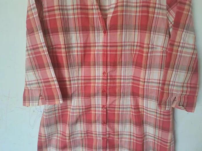 Chemise longue / Tunique à carreaux Celaia Taille 42 - photo numéro 4