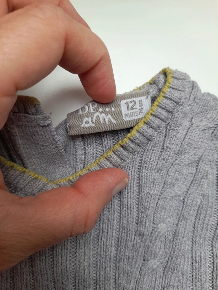 Pull gris 12 mois - photo numéro 3