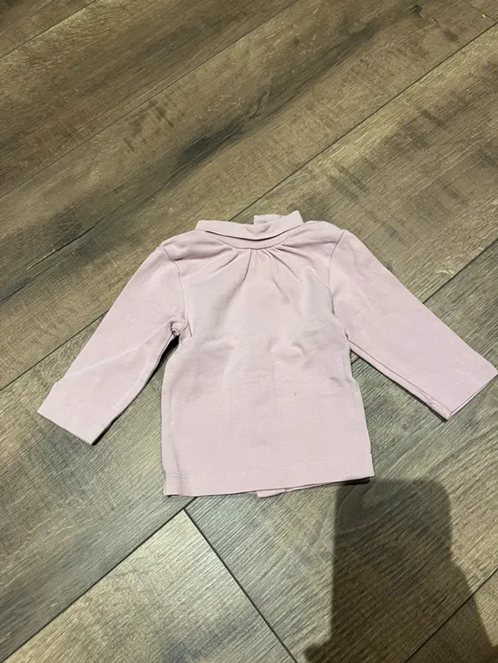 T-shirt manches longues rose