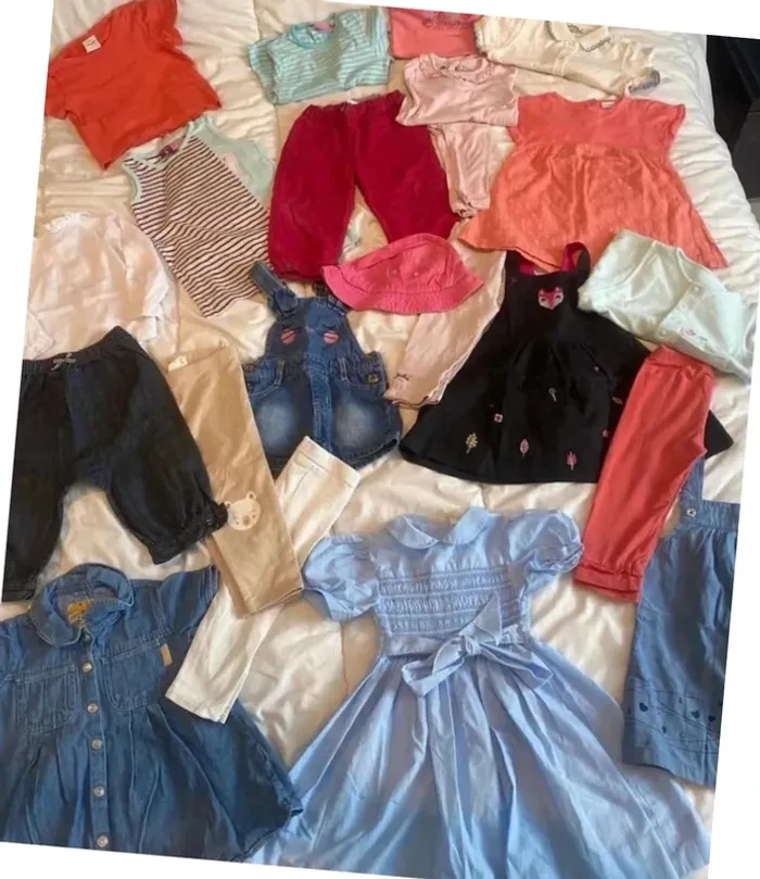 lot de vêtements bébé fille été 18 mois