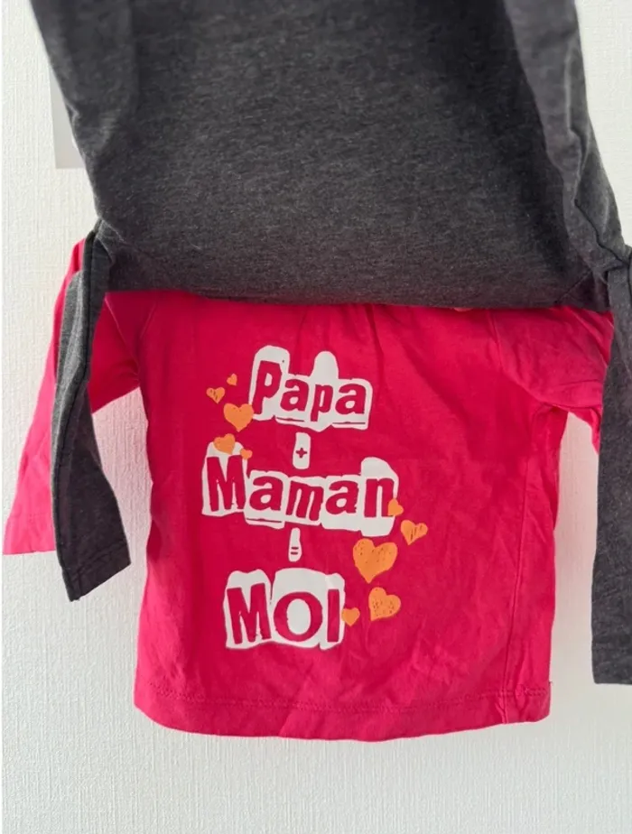 Lot 2 tee shirts manches longues - taille 6 mois 🌸 - photo numéro 2