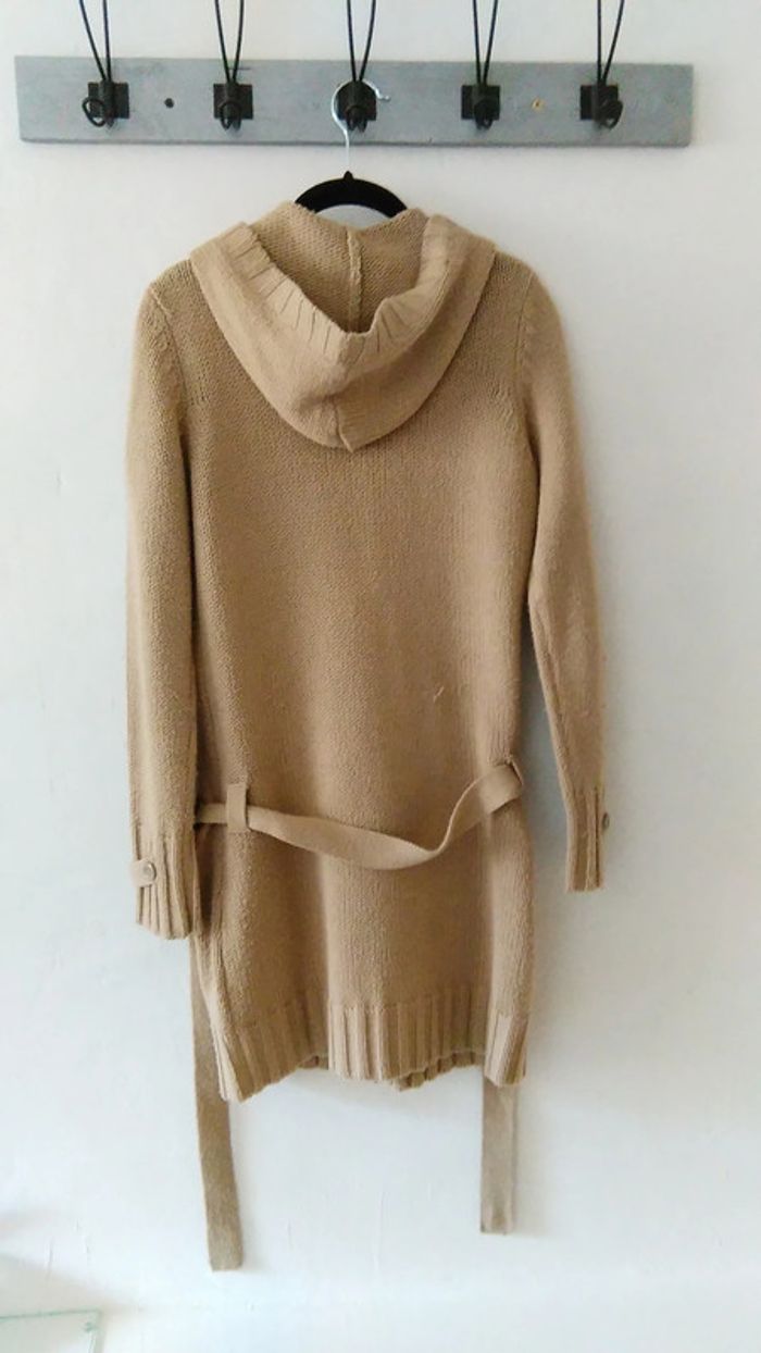 Veste mi-longue à capuche beige In Extenso - photo numéro 2