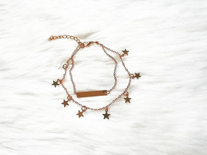 Chaîne de pieds dorée neuve ajustable étoiles 🖤