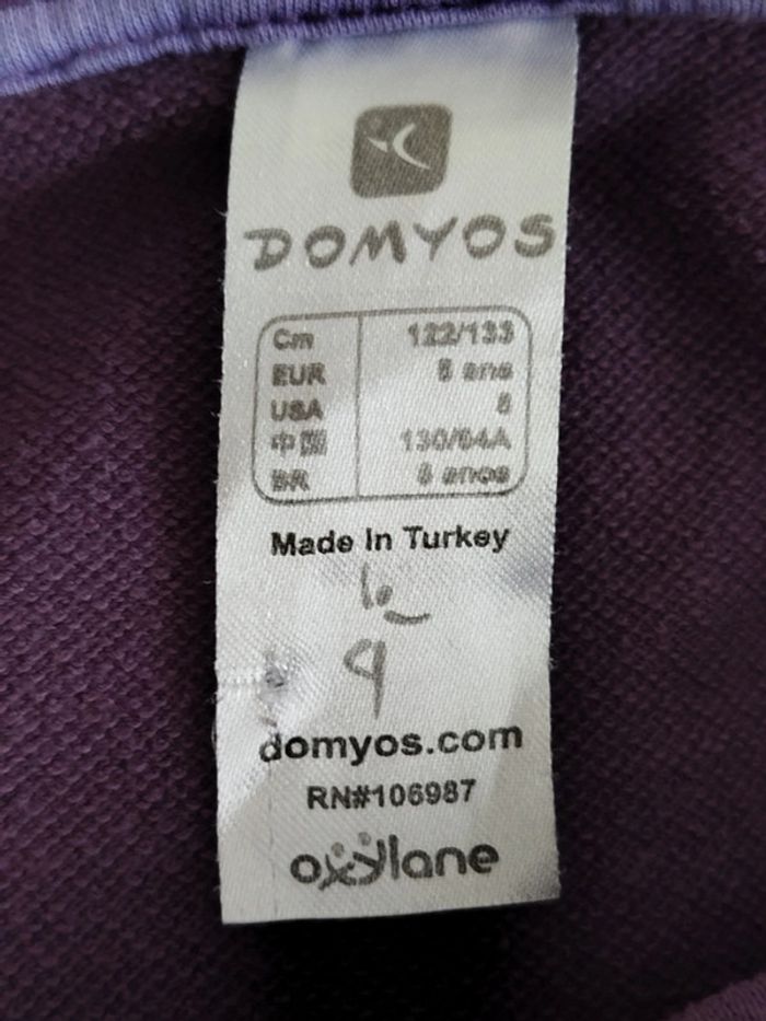 Sweat violet Domyos taille 8 ans - photo numéro 3