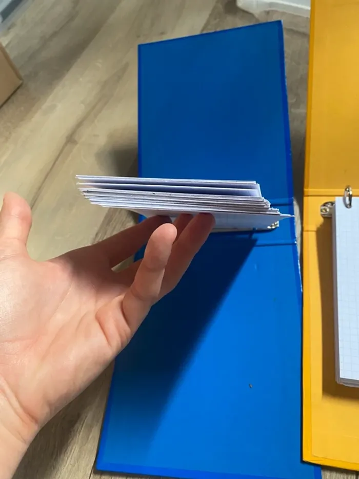 lot de 2 petits classeurs avec fiches bristoles - photo numéro 3