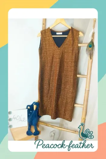 Robe paillettes marron dorée 40/42
