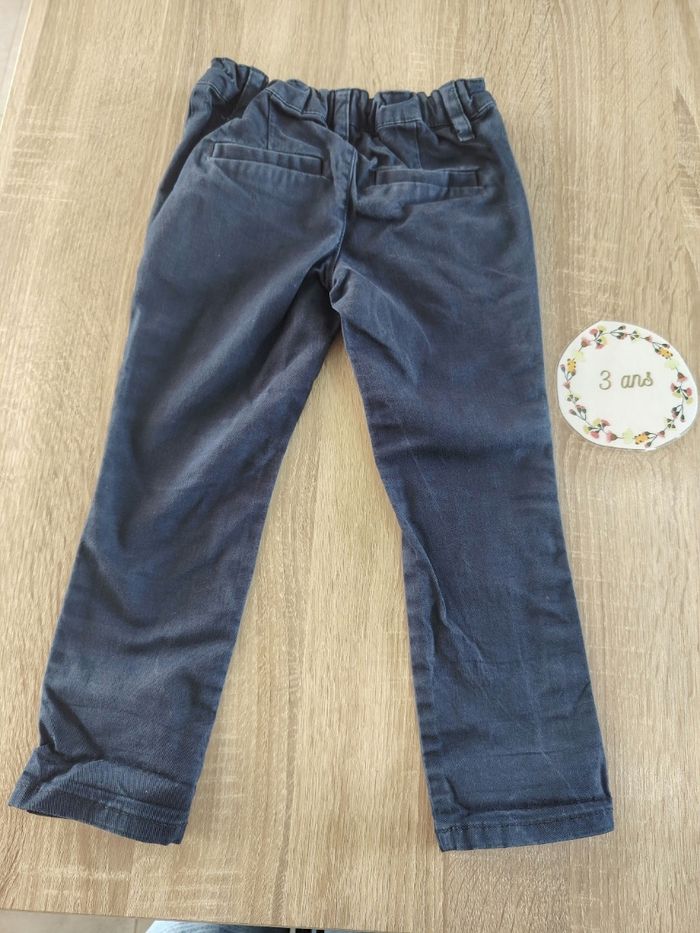 Ensemble pantalon+t-shirt garçon 3ans Kiabi, jean bourget - photo numéro 2