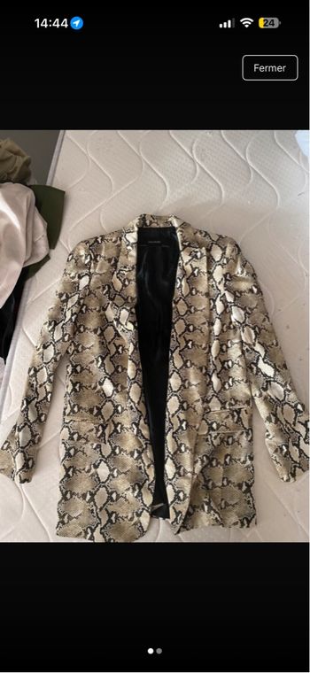 Blazer effet crocodile 