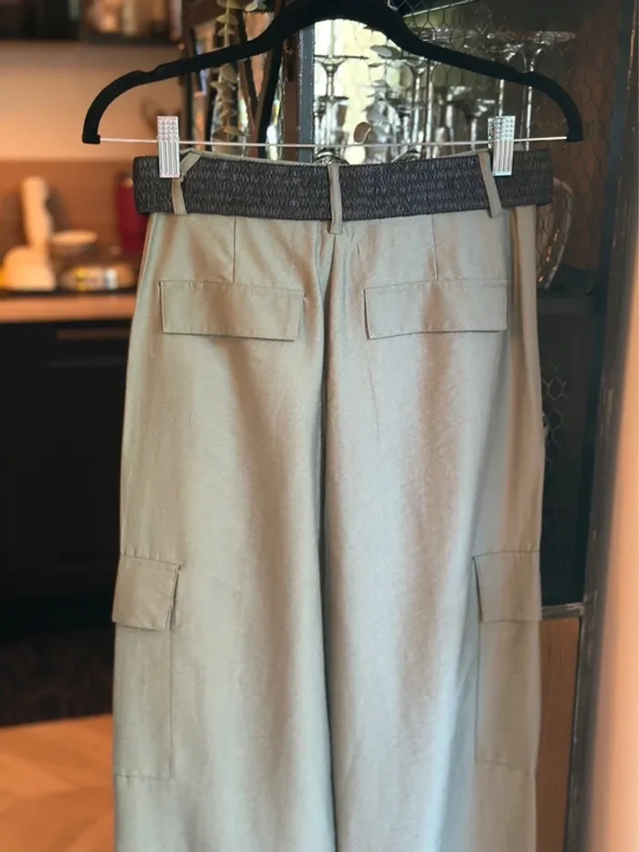 Pantalon cargo kaki jambes larges t.34 Cache-Cache neuf - photo numéro 5