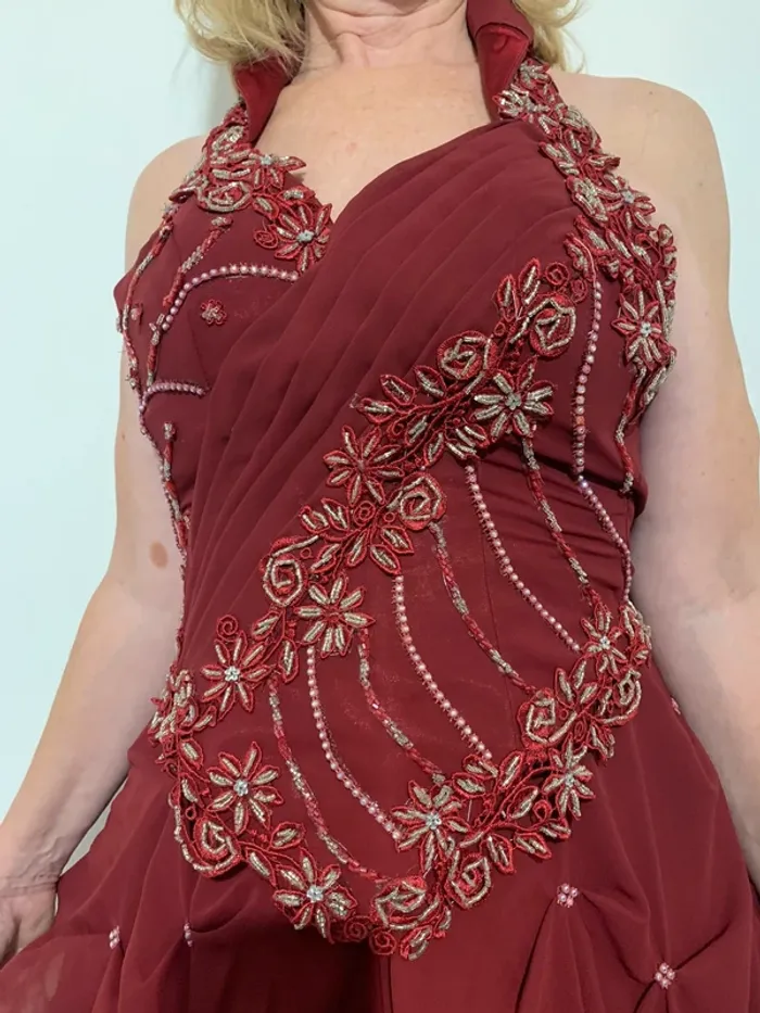 Robe de soirée bordeaux - photo numéro 2