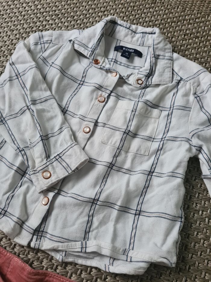 Ensemble chemise à carreaux + Short - 3 ans - photo numéro 3