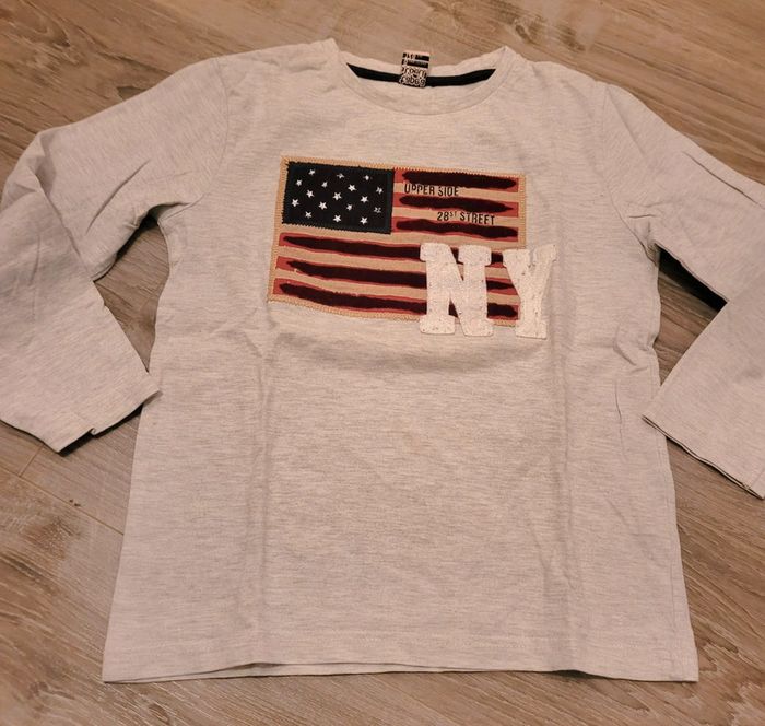 Tee-shirt blanc chiné Tape à l'œil 8 ans