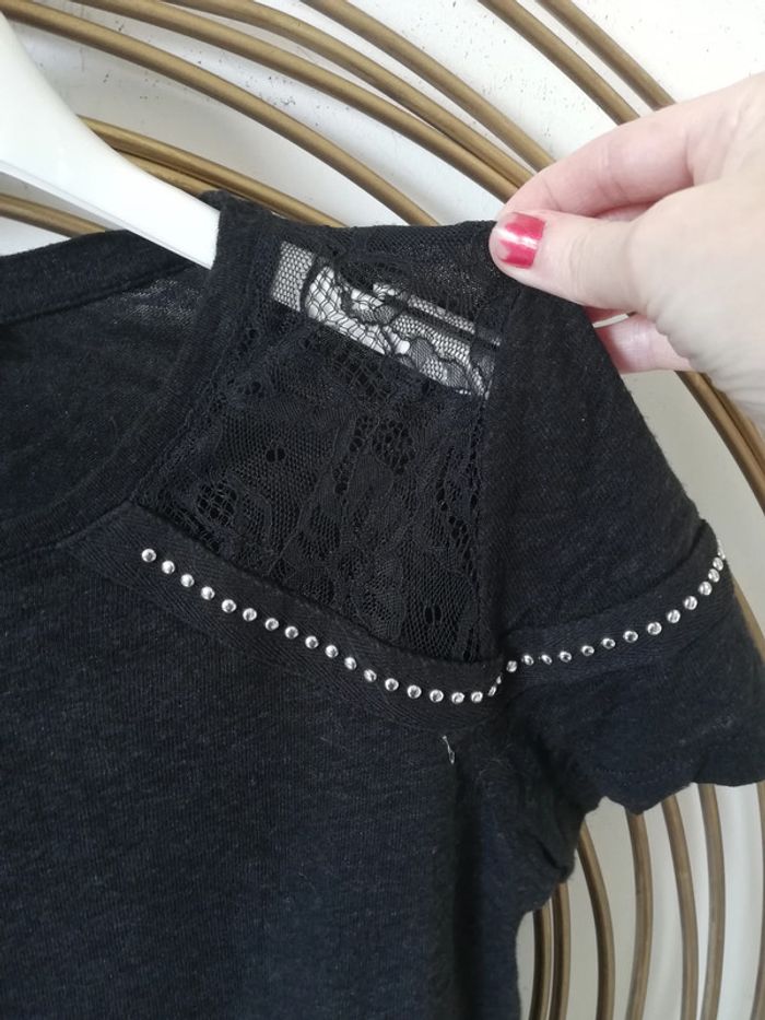 T-shirt noir manches courtes Promod taille S - photo numéro 4